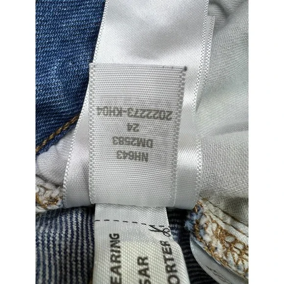 Madewell Baggy Straight Jeans Womens 24 Blue Medium Wash High Rise Relaxed Denim - Picture 10 of 16